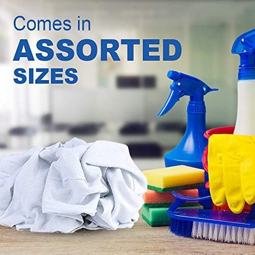 Nabob Wipers New Lint Free Cloth (150 Pack) - 100% Cotton Cleaning Rags Exact Cut - Premium White Rags for Cleaning House - White Rags for Dusting, Staining, Polishing, Painting 18"x18"