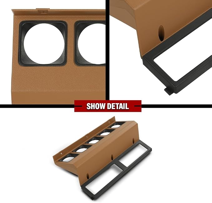 DOTCOM Center Gauge Radio Dash Bezel Trim Fit Jeep Wrangler YJ 1987-1995 Yellow | 55007310, 8955007310, 1Pc