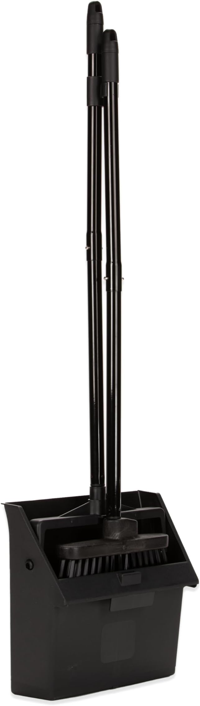 Carlisle FoodService Products Duo-Pan 36" Short Upright Dust Pan & Broom Set, Black