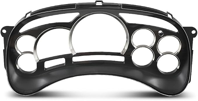 PIT66 Instrument Gauge Cluster Lens Cover Chrome Rings Compatible with Chevy Silverado Avalanche Tahoe GMC Sierra Yukon Suburban 2003-2006 12240394 Dash Bezel Trim