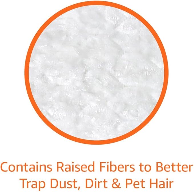 Amazon Basics Heavy Duty Dry Sweeping Cloths, Floor Cleaning, Multi-Surface, Disposable, Trap Dust, Dirt & Pet Hair, Fits Swiffer Sweeper Mop Heads, 44 Count