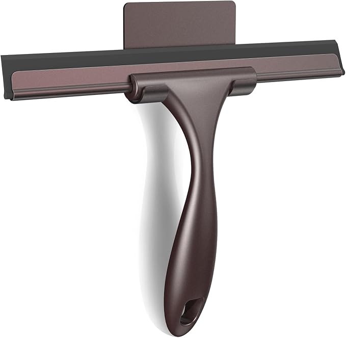 SetSail Squeegee for Shower Glass Door, 10 Inches, Bronze | Stainless Steel Squeegee for Shower Glass Door, All-Purpose Window Squeegee for Shower Mirror Bathroom Car Window Cleaning