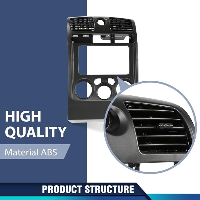 PIT66 Radio Dash Bezel Trim Panel Fit Chevy Colorado GMC Canyon 2004-2012 | Radio Dash Bezel Trim Panel Compatible with Chevy Colorado GMC Canyon 2004-2012 Black