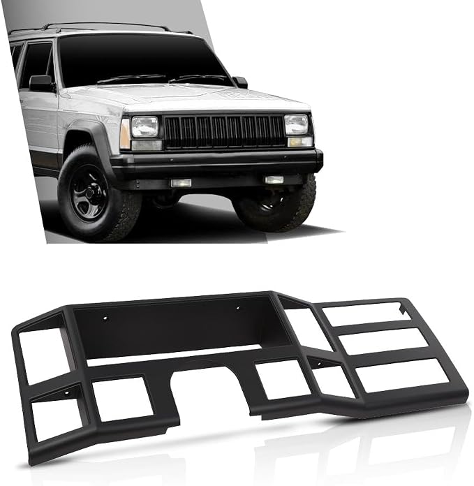 G-PLUS Dash Bezel Panel Surround Trim Compatible with Jeep Cherokee XJ 1984-1996 Black Dashboard