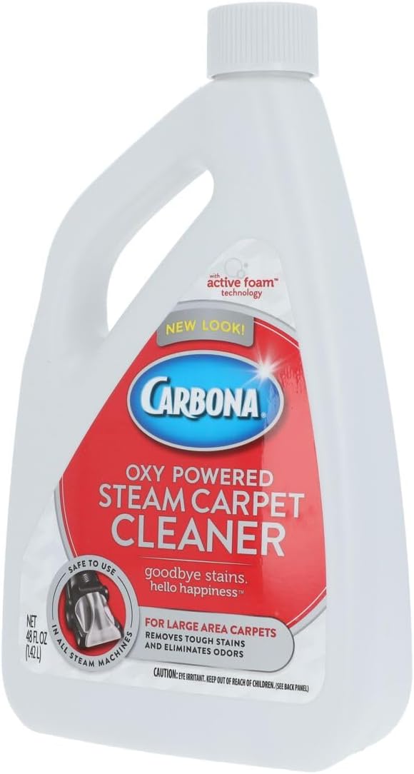 Carbona® Oxy-Powered Steam Carpet Cleaner | Professional Strength Deep Clean Solution | Stain & Odor Fighting Solution | 48 Fl Oz