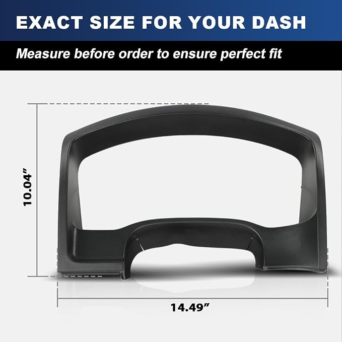 PIT66 Instrument Cluster Dash Trim Bezel Compatible with Chevy Colorado/GMC Canyon 2004 2005 2006 2007 2008 2009 2010 2011 2012