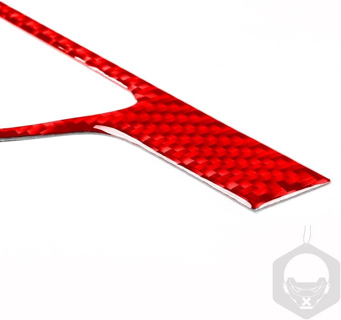 Red Real Carbon Fiber Trim for KIA Forte K3 Accessories | for 2019 2020 2021 2022 2023 2024 Headlight Switch Button Panel Frame Sticker Interior Thick Overlay Decal