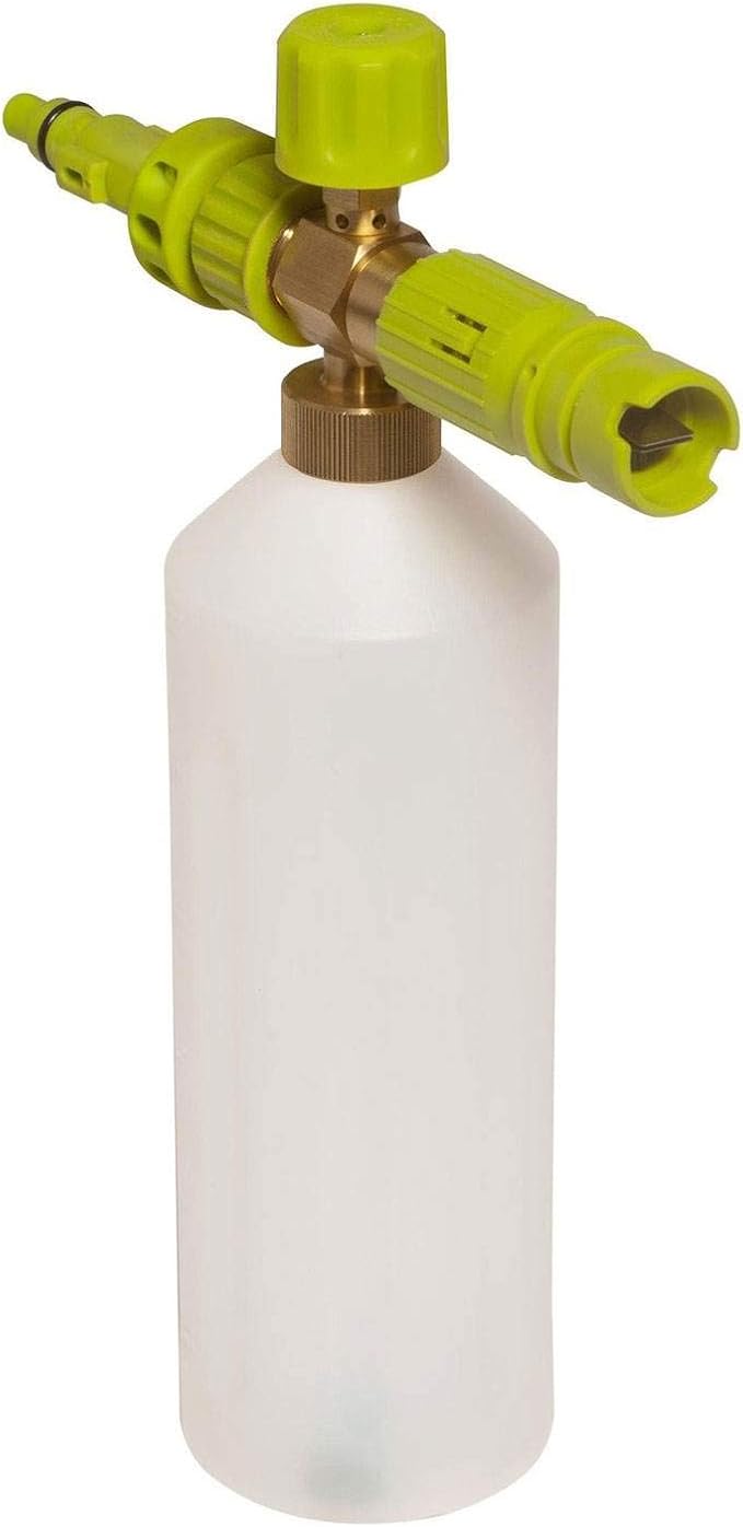 Sun Joe 34 oz Foam Cannon for SPX Series Pressure Washers with Foam Soap Spray Canno, Adjustable Knob, Quick-Connect Fitting, and 34 oz Bottle