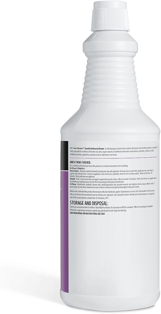 COASTWIDE Professional Sani Cleanse Restroom Disinfectant Bowl Cleaner, Cherry Almond Scent, 32 Oz., 12/Carton