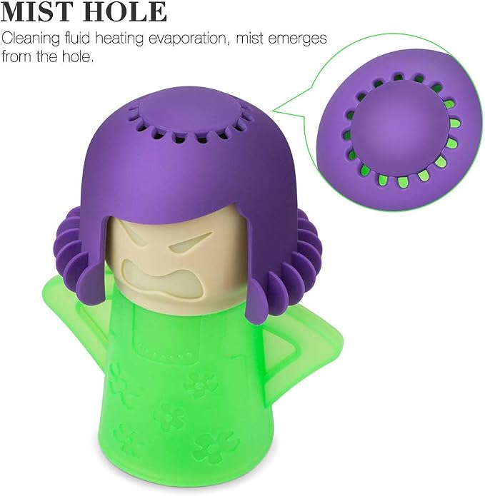 TOPIST Angry Mama Microwave Cleaner Angry Mom Microwave Oven Steam Cleaner and Disinfects With Vinegar and Water for Kitchens, Steamer Cleaning Equipment Cleans the Crud in Minutes (Green)