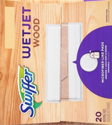 Swiffer WetJet Mops for Floor Cleaning, Hardwood Floor Cleaner Spray Mop Pad Refill, 20 Count