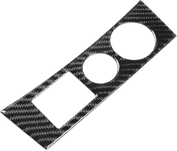 Power Outlet Panel Decals Fit for Mazda 3 Car Accessories 2004-2009 | for Mazda3 2004-2009 2005 2006 2007 2008|Real Carbon Fiber|Central Console Stickers Decorations|Type-A|Thick Overlay