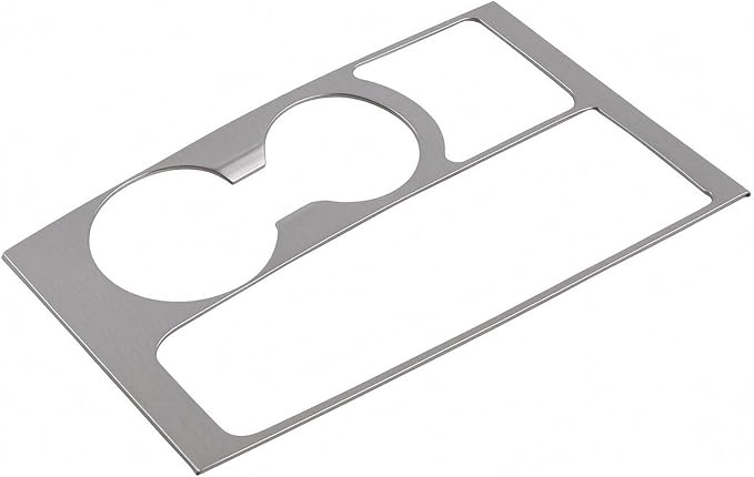 Vehicle Console Panel Center Console Trim Panel Dashboard Trim Panel Cup Holder Cover Stainless Steel Matte Finish Polished Look Clean Edges Suitable