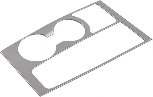 Vehicle Console Panel Center Console Trim Panel Dashboard Trim Panel Cup Holder Cover Stainless Steel Matte Finish Polished Look Clean Edges Suitable