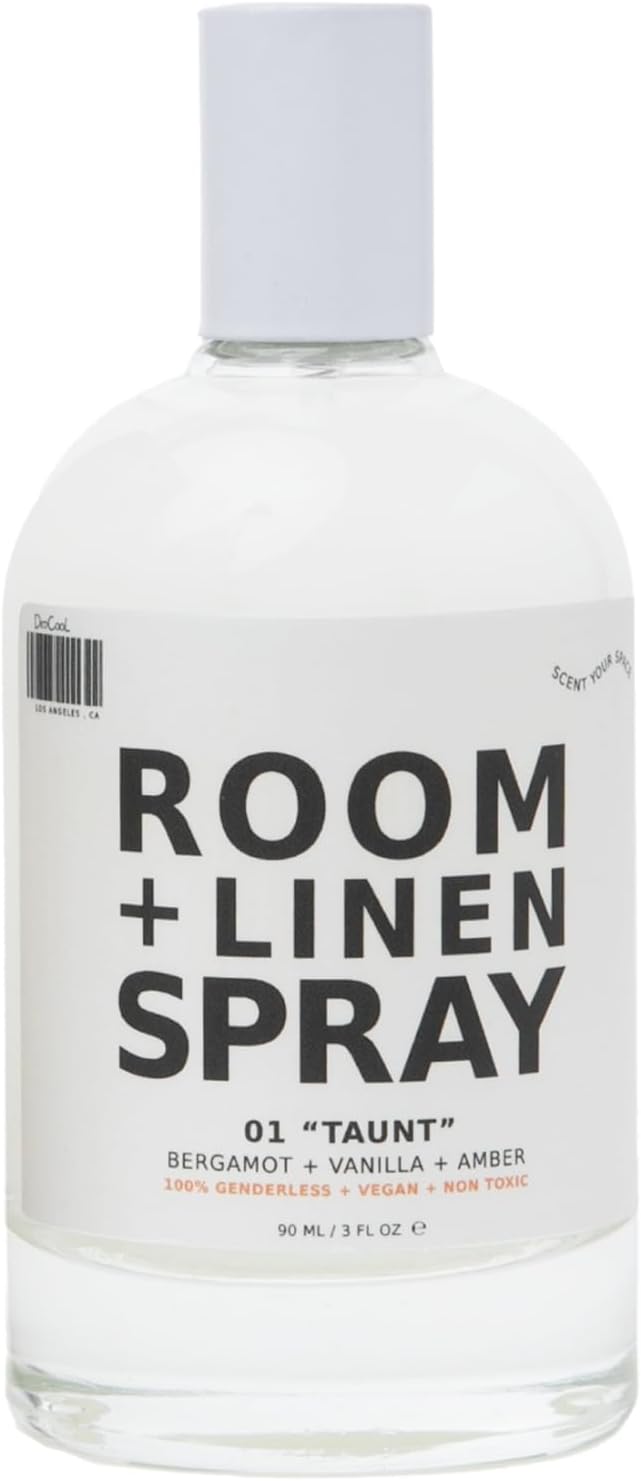 DedCool, Room + Linen Spray, 01 Taunt, Essential Oil Infused, 3 fl oz | Natural non-toxic formula freshens home, bedding, couch, closet & bathroom
