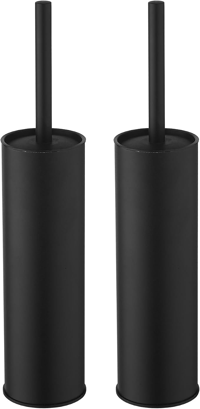 Toilet Brush and Holder,Stainless Steel Toilet Brushes for Bathroom with Holder 2pack