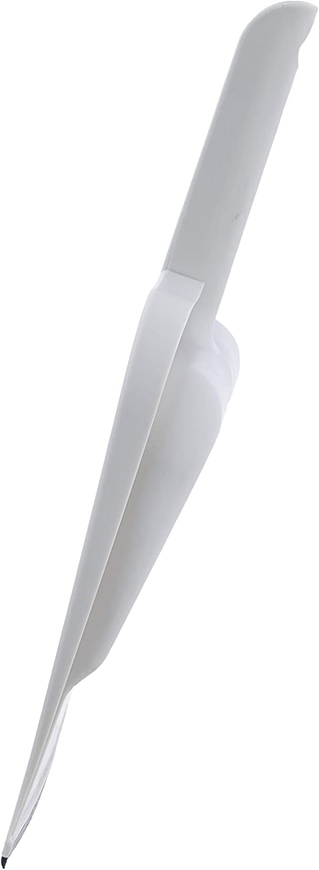 Superio Clip-On Dustpan with Rubber Lip - 10-inch Wide Durable Plastic Dust Pan with Comfort Grip Handle, White, 1-Pack
