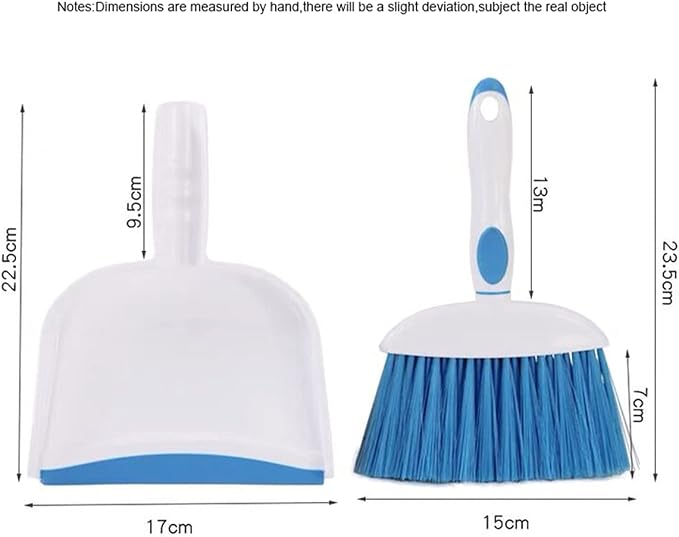 Mini Broom and Dustpan Set-Mini Whisk Set for Desk, Housekeeping, Office, Kitchen, Pet Nest, etc.,Daily Cleaning Necessity Plastic Mini Dustpan Set (Green)