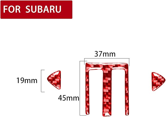 Red Real Carbon Fiber Accessories Central Console Vent A/C Air Vent Decals Compatible with Subaru BRZ/Scion FR-S/Toyota 86 2016 2017 2018 2019 2020 Car Trim Stickers