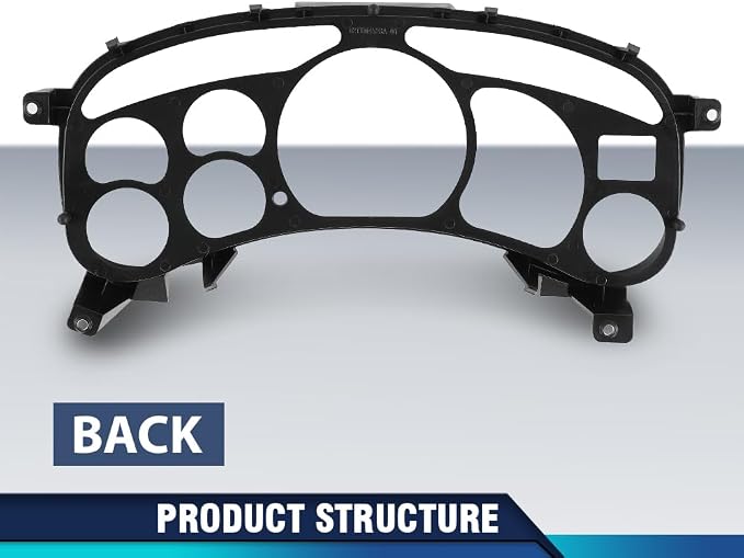 PIT66 Instrument Cluster Lens Fit Chevy Silverado 1500 GMC Sierra 1999-2002 | Instrument Cluster Lens Black Compatible with Chevy Tahoe Silverado 1500 GMC Yukon Sierra 1999-2002