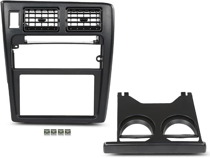 PIT66 Radio Bezel Dash Trim Compatible with Toyota Tacoma 1995-1997 | Radio Bezel Dash Trim Compatible with Toyota Tacoma 1995 1996 1997 Dashboard Panel Bezel | Black ABS Plastic