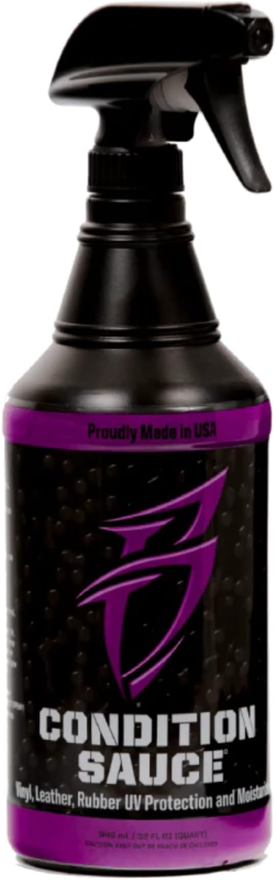 Boat Bling Condition Sauce Premium Interior Moisturizer w/UV Protection, 32 oz., for Boats, RVs, Powersport Vehicles and More | UV-blocking interior moisturizer helps prevent fading, cracking and discoloration on vinyl, leather, rubber and plastic