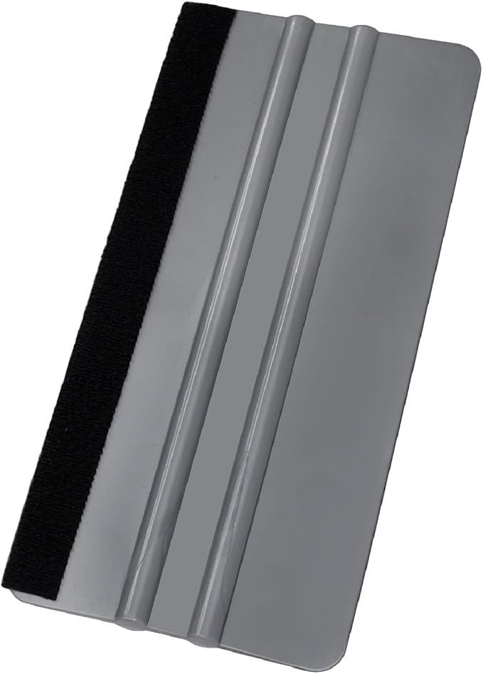 KESPEN Window Felt Squeegee, Vinyl Scraper for Window Privacy Film and Car Glass, Tint Squeegee Installation Tool Protection Scratches Film Soothing, 5.9 * 3.1 Inch, Grey