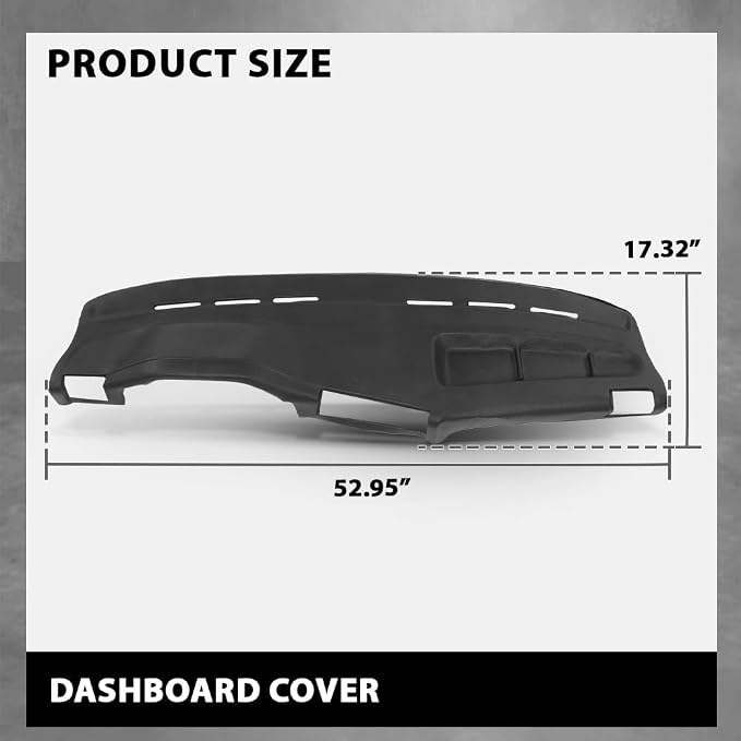 G-PLUS TPE Dashboard Molded Dash Cover Cap Compatible with BMW 318i 325e 325i 325is 1984 1985 1986 1987 1988 1989 1990 Black