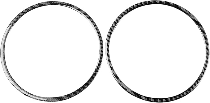 Real Carbon Fiber Trim for Honda Accord Accessories | for 2003 2004 2005 2006 2007，Door Audio Speaker Panel Ring Horn Frame Cover，Interior Dash Panel，Thick Overlay Sticker Decal
