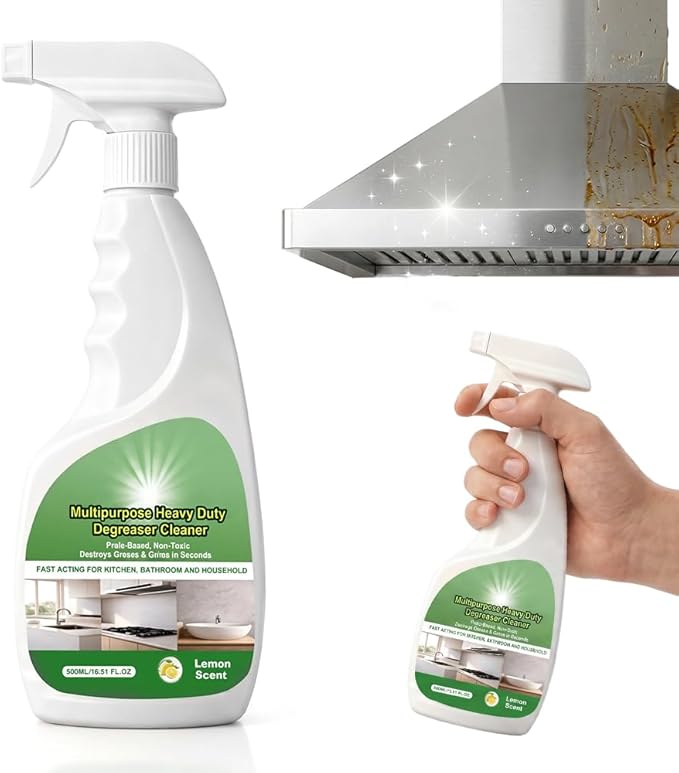 Oven Cleaner Heavy Duty Degreaser Spray for Kitchen Stove | 2026 New 17oz Kitchen Degreaser Spray and Microwave Cleaner, Multipurpose Grease Cleaner for Oven Hood Microwave