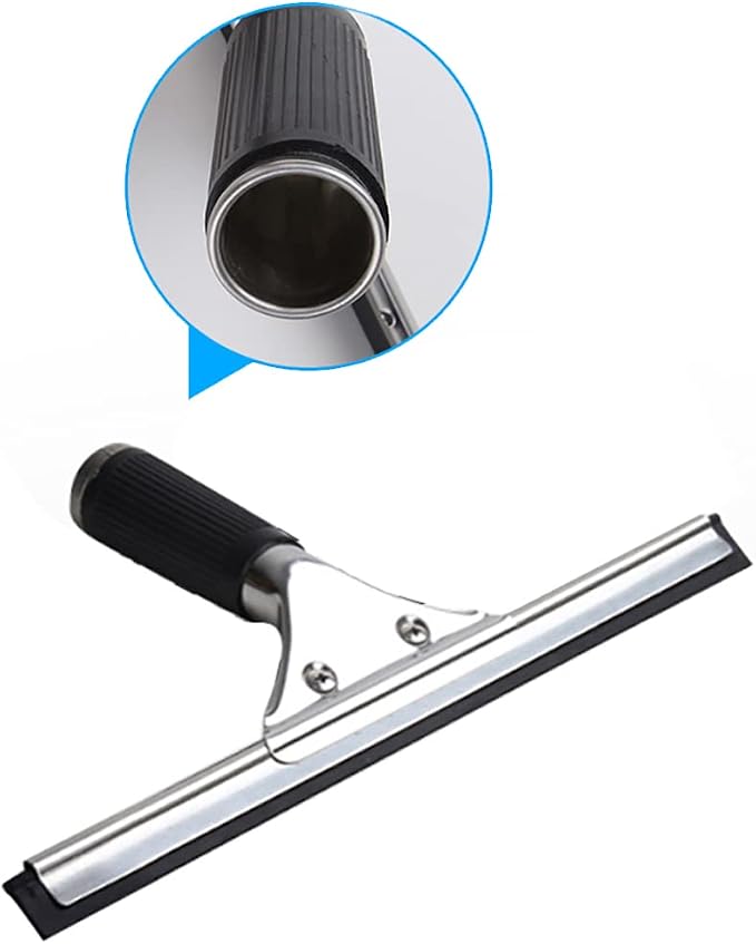 Black 25cm 10in Non-Slip Handle Window Squeegee for Car Windshield, Mirror, Sink, Bathroom, Ceramic Tiles (10in/25cm, Black)