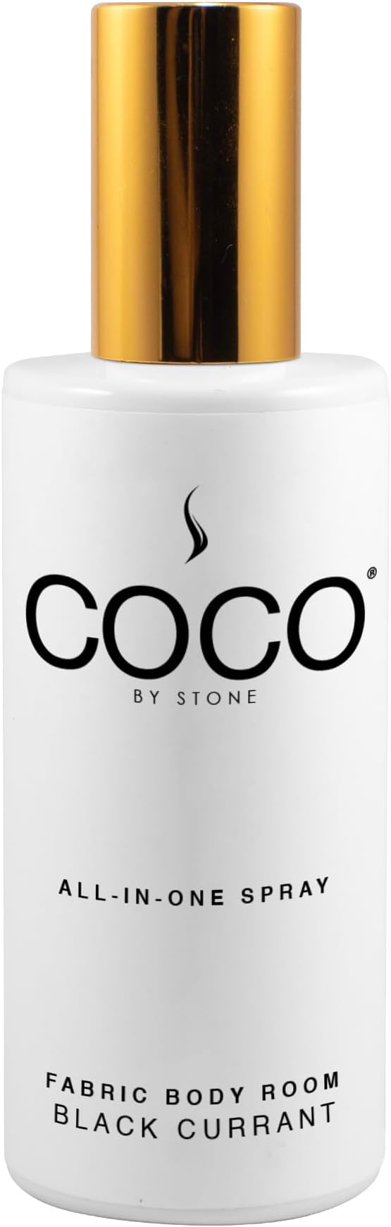 COCO by Stone 5oz All-in-One Spray (Black Currant) Shake & Spray Formula for Fabric, Pillows, Interiors, Clothing, Home Fragrance Accessories, Room Perfume, Room Deodorizer, Vegan & Cruelty-Free