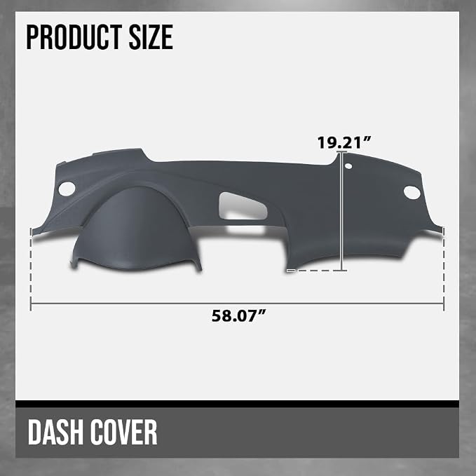 G-PLUS TPE Dash Board Cover Light Dashboard Cap Compatible with Acura TL 2004 2005 2006 2007 2008 Grey