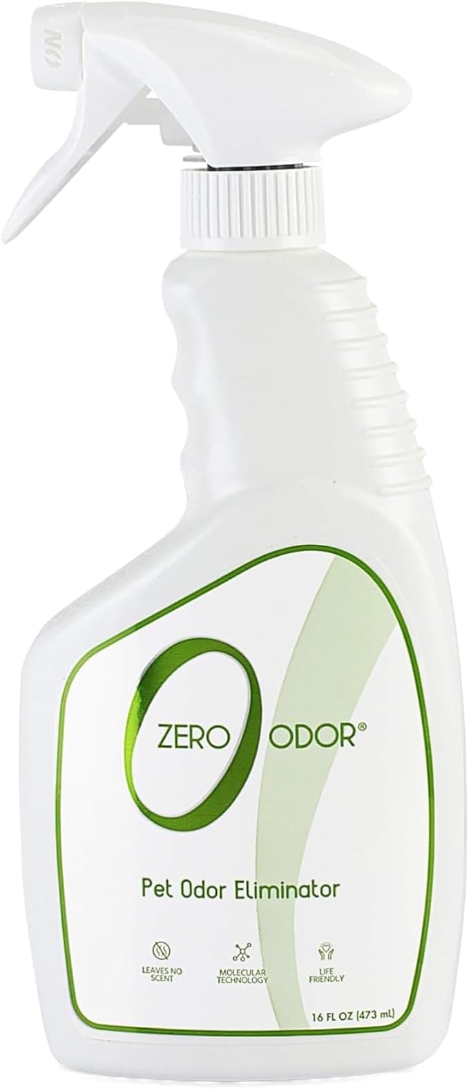 Zero Odor Pet Odor Eliminator, Air and Surface Odor Remover for Carpet, Furniture, and Pet Beds, Trigger Spray, 16 fl oz