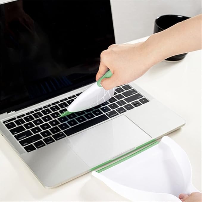 Dust pan Broom Brush Dustpan - Small Broom and Dustpan Set,Mini Broom and Dustpan,Small Dustpan and Brush Set for Home Cleaning, Sofa, Desk, Guinea Pig Cage, Cat Litter etc.（Light Green）