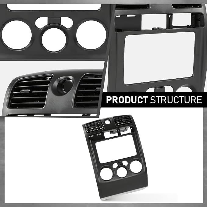 G-PLUS Radio Dash Bezel Trim Panel Compatible with Chevy Colorado GMC Canyon 2004-2012 Black