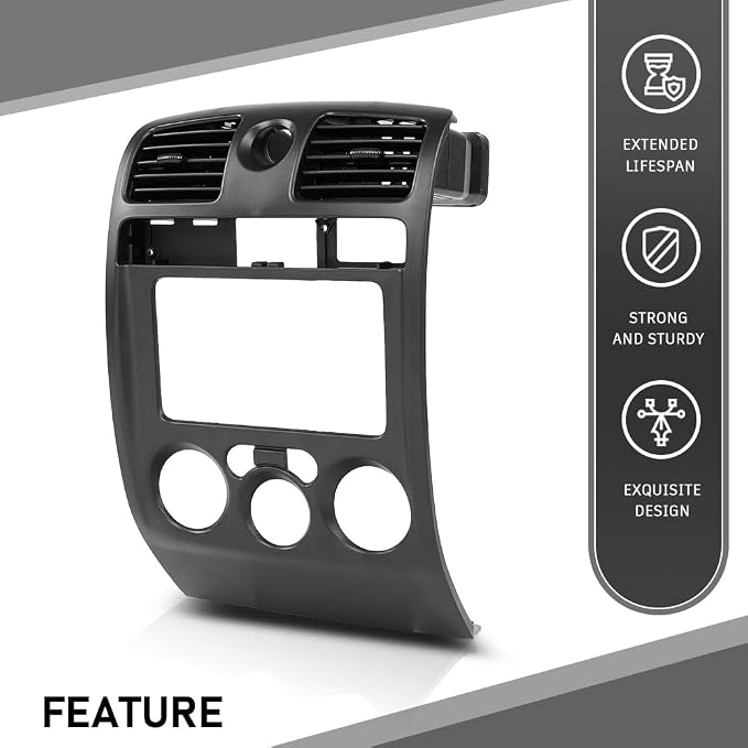 G-PLUS Radio Dash Bezel Trim Panel Compatible with Chevy Colorado GMC Canyon 2004-2012 Black
