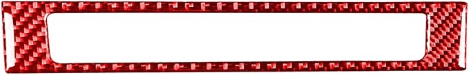Red Real Carbon Fiber Accessories Hazard Light Button Panel Frame Decorative Decals Car Trim Stickers Compatible with Subaru BRZ/Scion FR-S/Toyota 86 2016 2017 2018 2019 2020