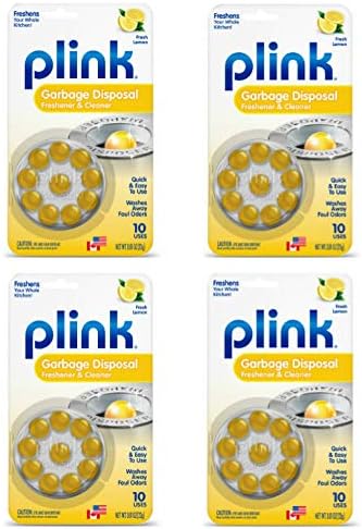 Plink Garbage Disposal Cleaner and Deodorizer 4-Pack, 40 Uses Total