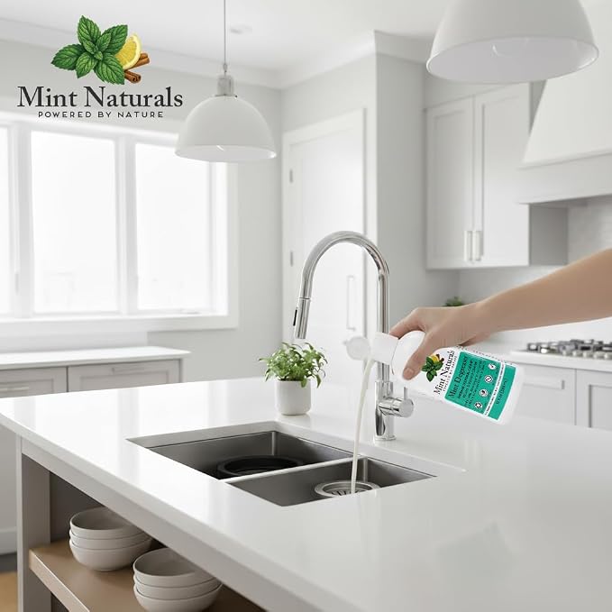 Natural Garbage Disposal Cleaner & Deodorizer - 12oz | Made in USA with USDA Organic Peppermint Oil by Mint Naturals