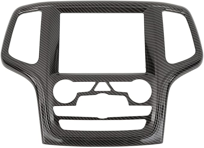 Dashboard GPS Navigation Panel Trim Full Cover for 2014-2018 Jeep Grand Cherokee SRT8 ABS Interior Mouldings Black Carbon Fiber Look Car Styling 1-Pack