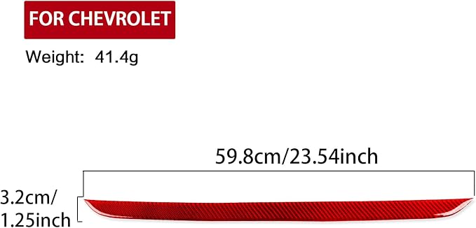 Real Carbon Fiber Accessories Compatible with Chevy Malibu 9th Gen 2016 2017 2018 2019 2020 2021 2022 2023 2024 Car Exterior Trim Stickers Rear High Mount Stop Light Decals