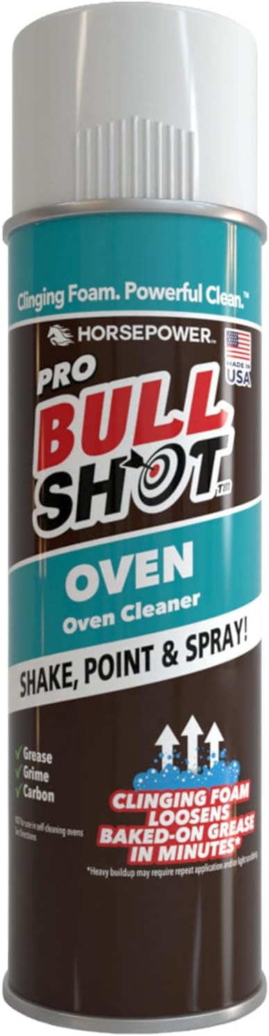 Bull Shot Oven Pro, AS SEEN ON TV, Cling Foam Melts Away Baked-On Grease, Char & Food In Minutes, Professional Strength, Shake, Point & Spray, Made in the USA, Ovens, Racks, Drip Pans & Broilers
