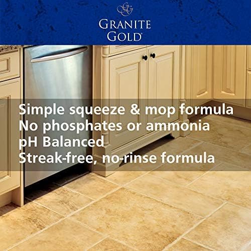 Granite Gold Squeeze and Mop Floor Cleaner For Granite, Marble, And Other Natural Stone Or Ceramic Tile Surfaces, 32 Fl Oz