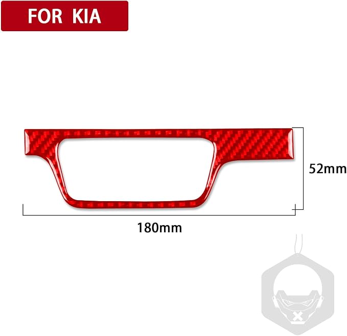 Red Real Carbon Fiber Trim for KIA Forte K3 Accessories | for 2019 2020 2021 2022 2023 2024 Headlight Switch Button Panel Frame Sticker Interior Thick Overlay Decal