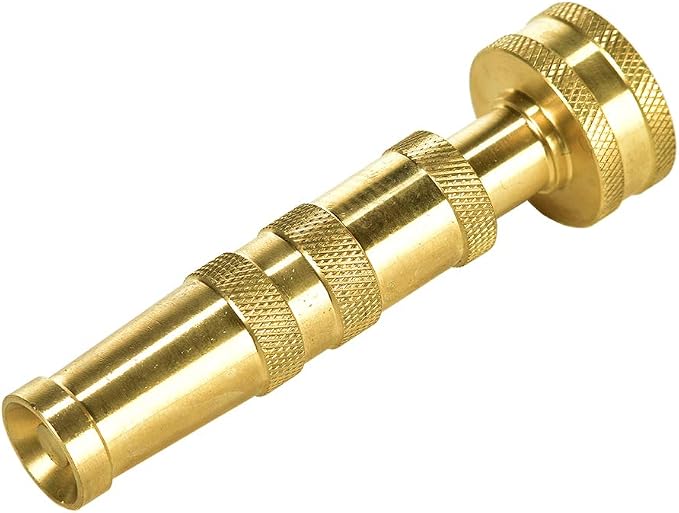 Heavy-Duty Brass Hose Nozzle, Adjustable Twist Hose Nozzle, Jet Sweeper Nozzle, Garden Sprayer | Jet Sweeper Nozzle, Garden Sprayer