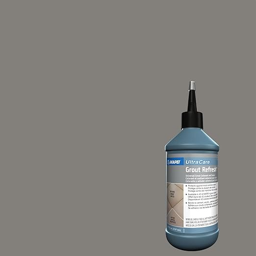 MAPEI UltraCare Grout Refresh, Universal Grout Colorant & Sealer, 8 oz Bottle – Easy Grout Restoration & Protection, 5017 Iron