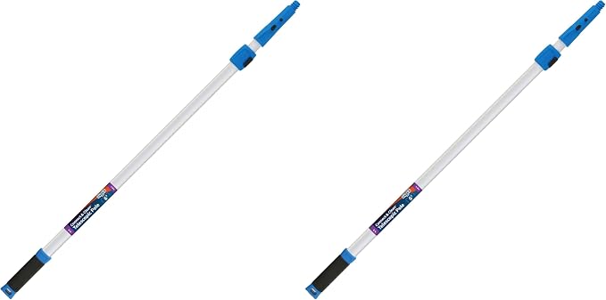Unger Professional Connect & Clean 3’-6’ Aluminum Telescopic Extension Pole with Locking Cone & Quick-Flip Clamp – Compatible with Cleaning Tool Attachments, Window Cleaning & Dusting Tool (Pack of 2)