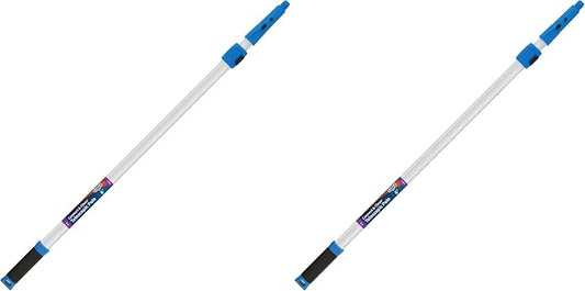 Unger Professional Connect & Clean 3’-6’ Aluminum Telescopic Extension Pole with Locking Cone & Quick-Flip Clamp – Compatible with Cleaning Tool Attachments, Window Cleaning & Dusting Tool (Pack of 2)