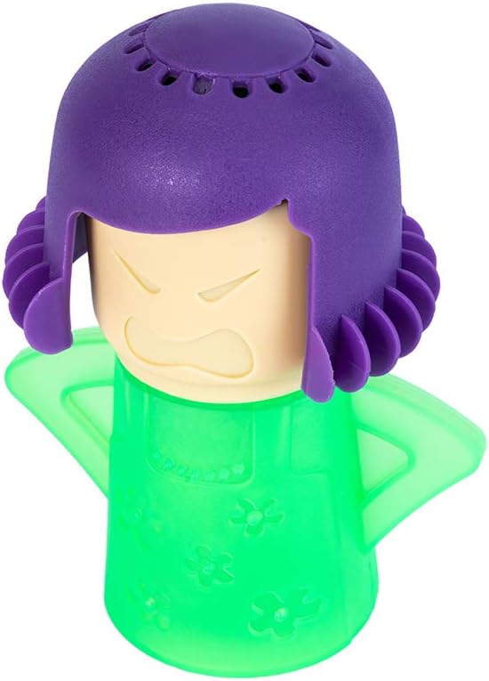 Microwave Cleaner Steam Angry mama Easily Cleans the Crud In Minutes. Fast Action Steam Kitchen Gadget,Just Add Vinegar and Water (green)